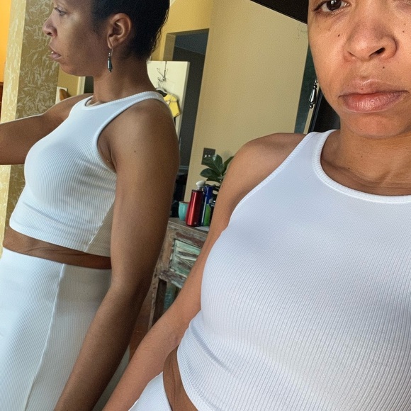 SOLD Fashion Nova White Snatched Skirt Set - Picture 3 of 5